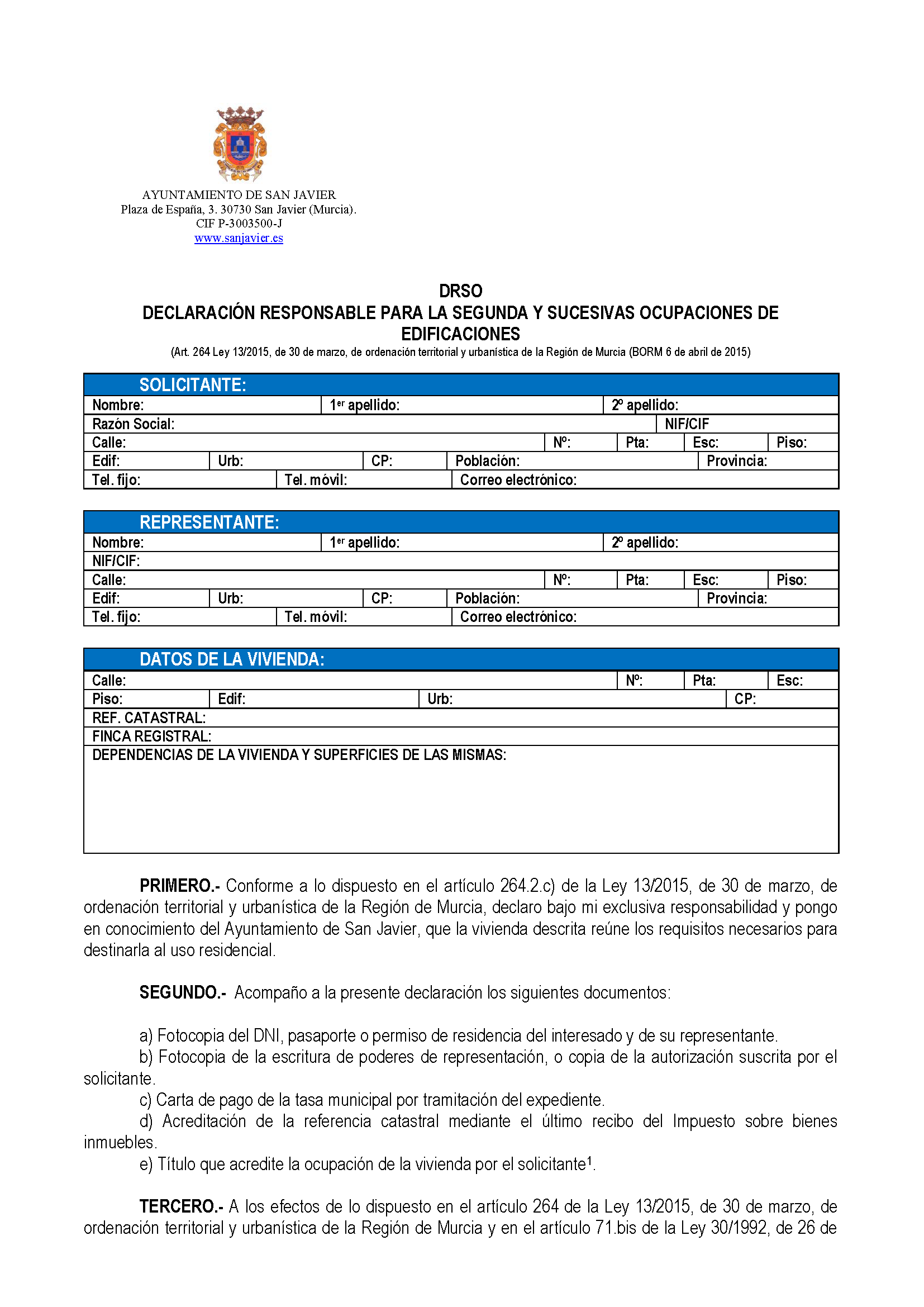 Impreso Declaración Responsable Segunda Ocupacion San Javier_Página_1