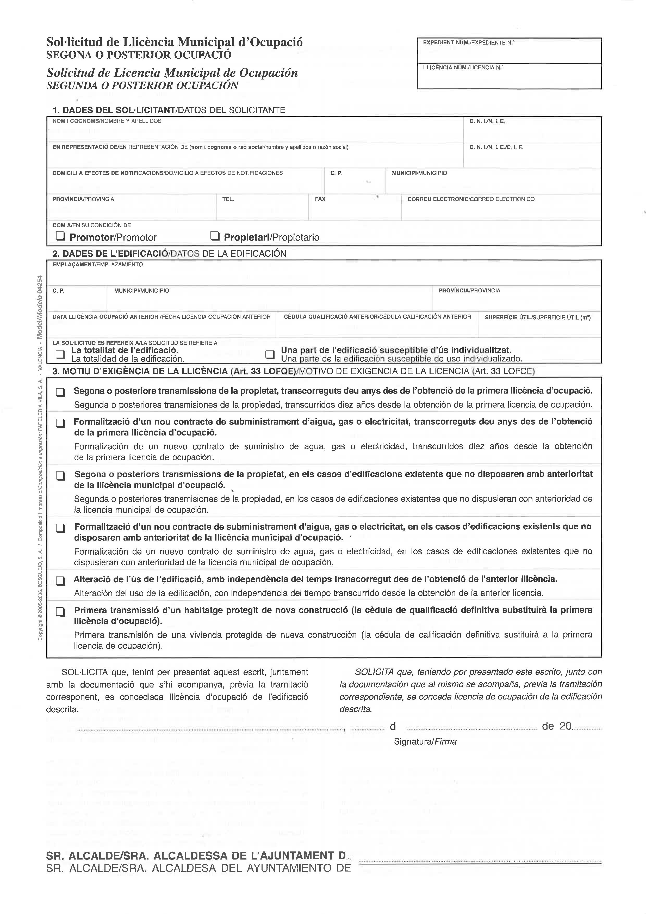 Impreso Declaración Responsable Segunda Ocupación Benimeli-1
