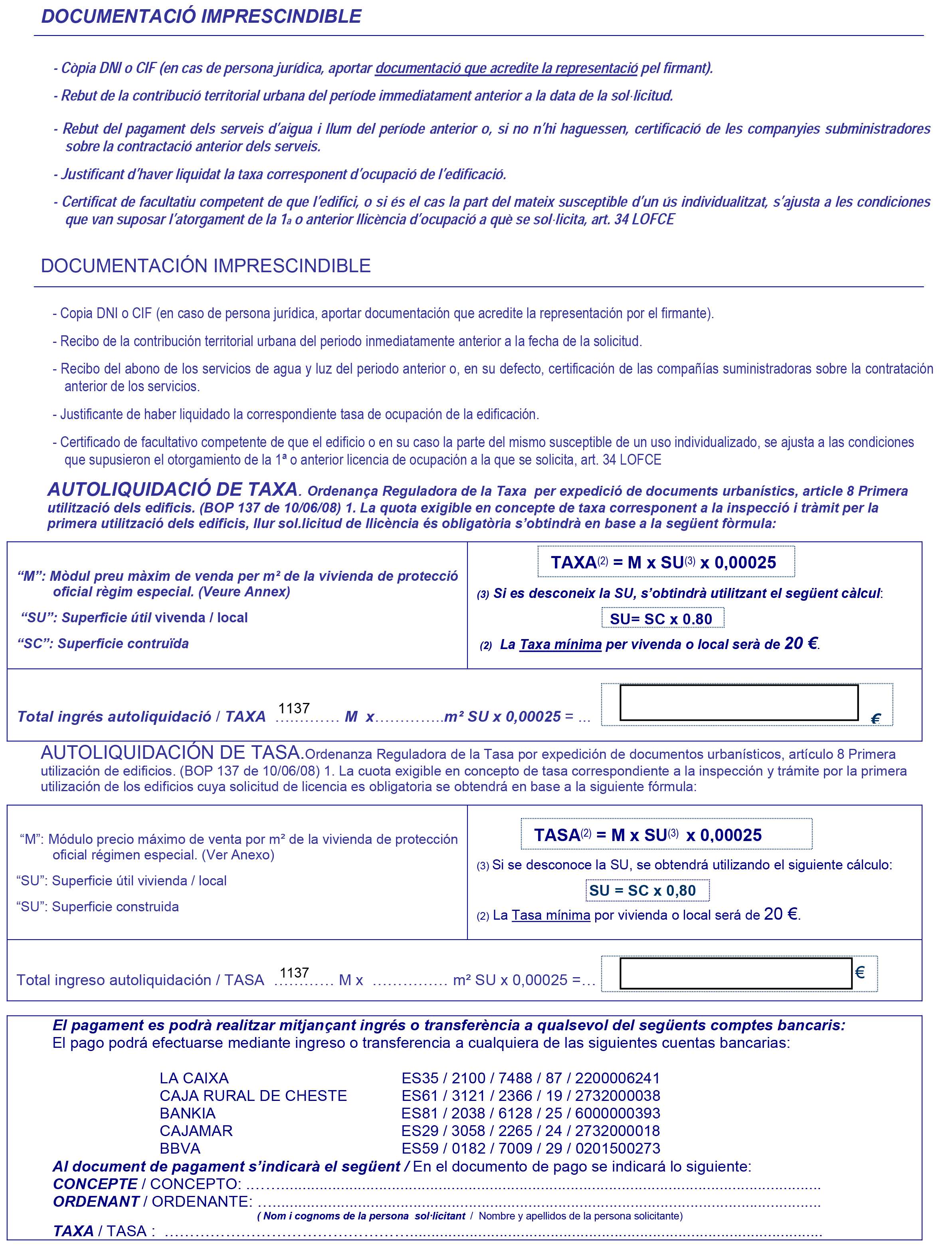 Impreso Declaración Responsable Segunda Ocupación - Vilamarxant-2